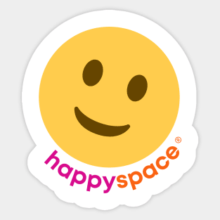 Happy Space Smiley Face - 19 degrees Sticker